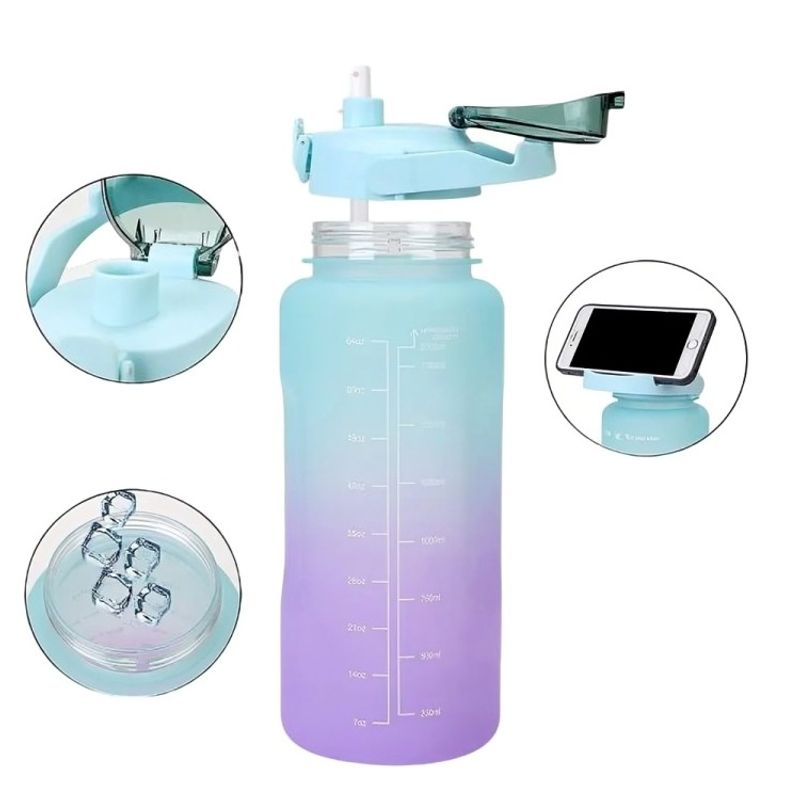 OEM - Pack 2 Botellas Agua Motivacional De 2 Litros Y 900ml Osos