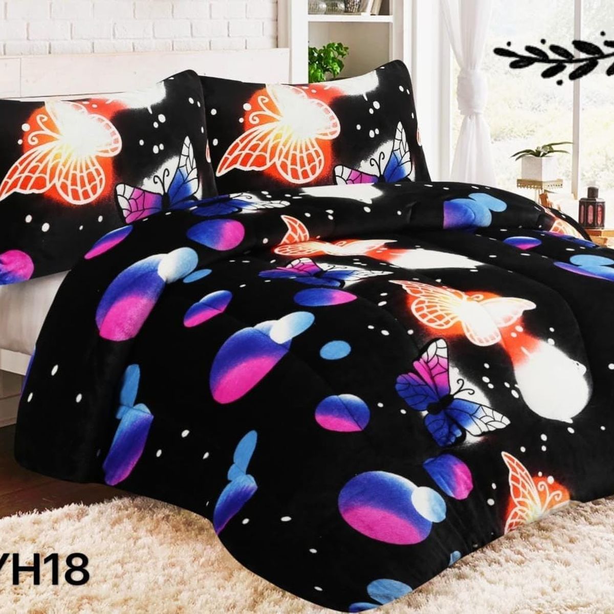 GENERICO - Cobertor  invierno plush  polar con chiporro 2plazas estampado