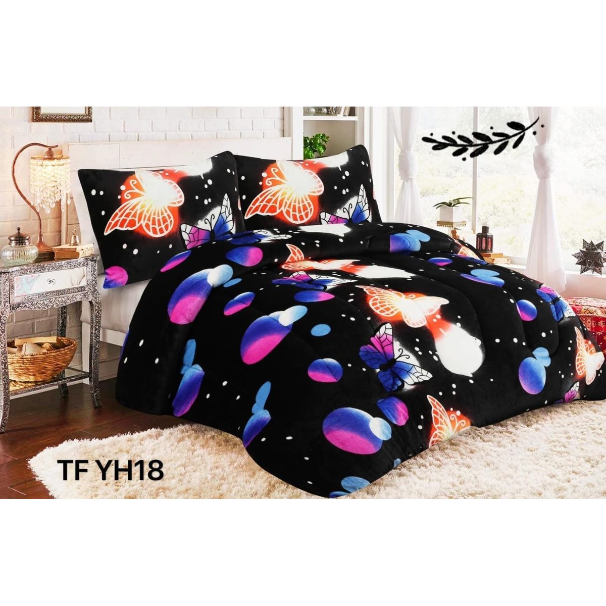 GENERICO - Cobertor  invierno plush  polar con chiporro 2plazas estampado