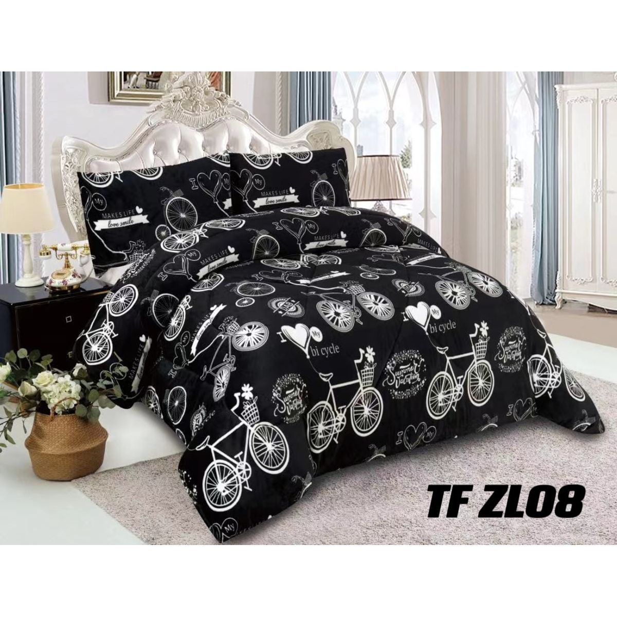 GENERICO - Cobertor  invierno plush  polar con chiporro 2plazas estampado