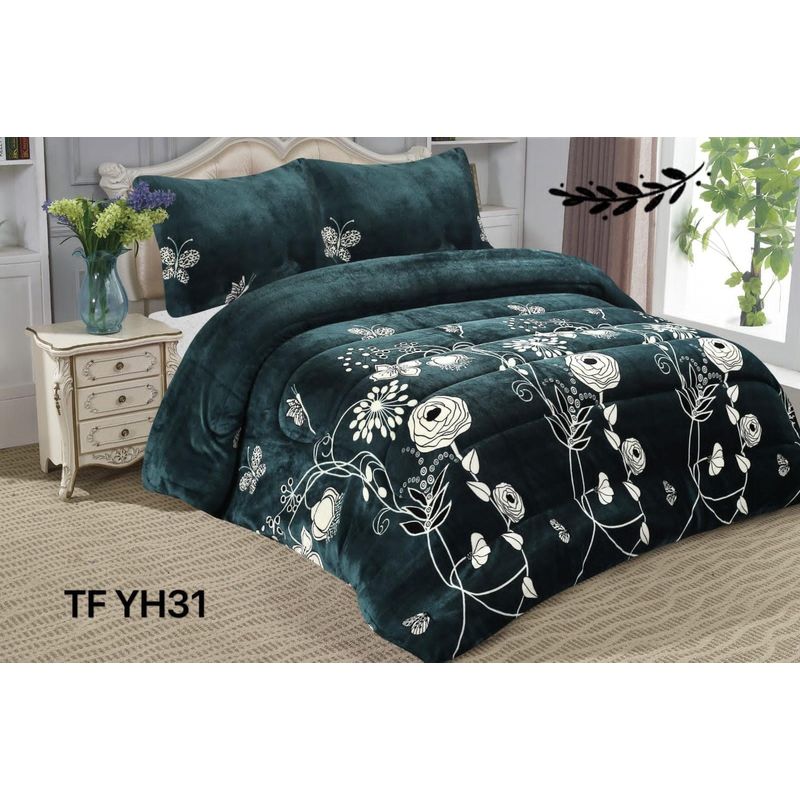 GENERICO - Cobertor  invierno plush  polar con chiporro 2plazas estampado