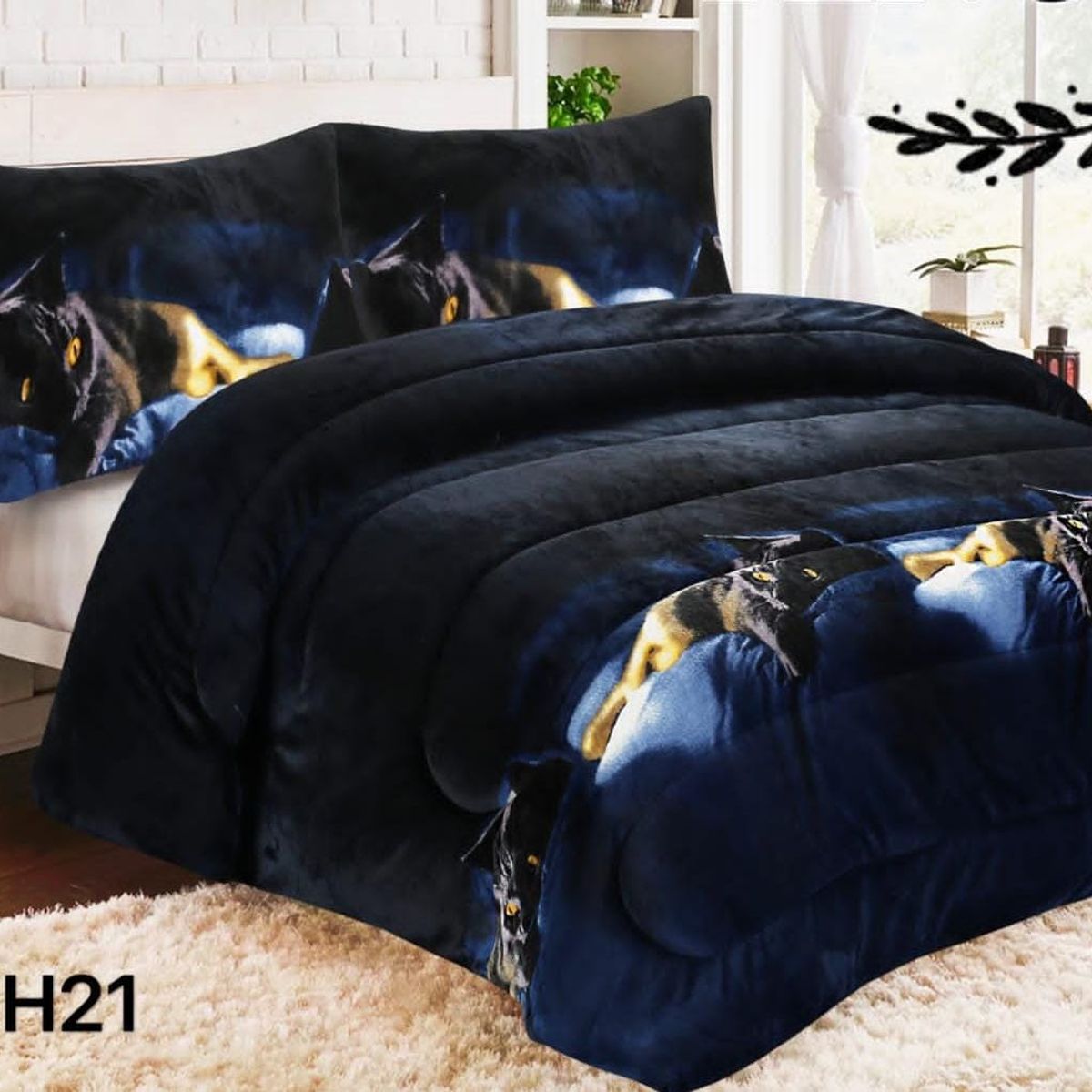 GENERICO - Cobertor  invierno plush  polar con chiporro 2plazas estampado