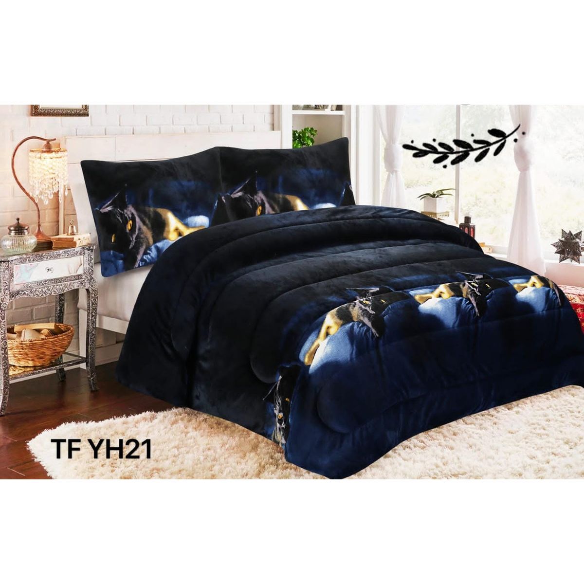 GENERICO - Cobertor  invierno plush  polar con chiporro 2plazas estampado