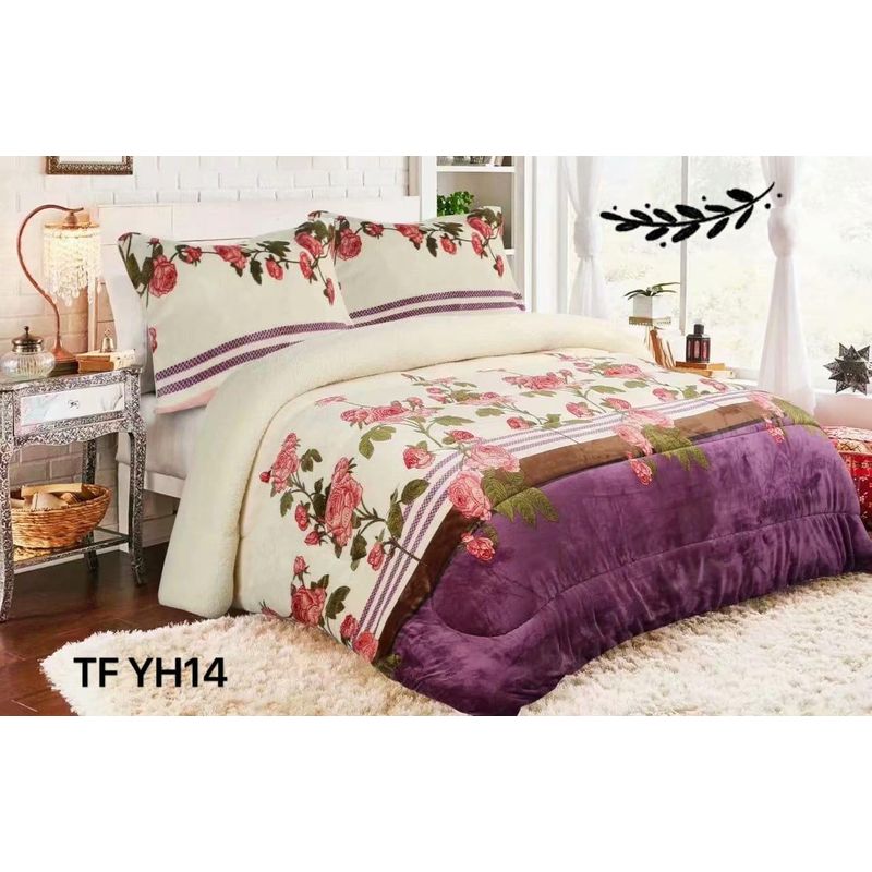 GENERICO - Cobertor  invierno plush  polar con chiporro 2plazas estampado