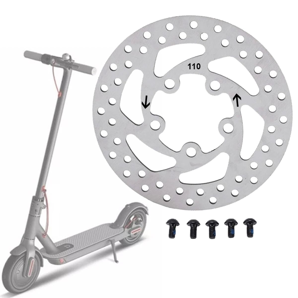 GENERICO - Disco de Freno Scooter Xiaomi M365  1S 110mm