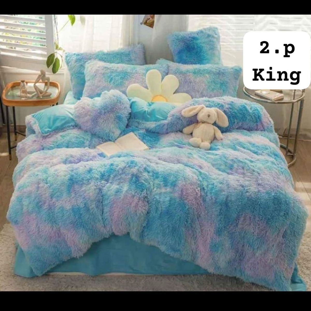 GENERICO - Cobertor  invierno peludo con chiporro 2 plazas