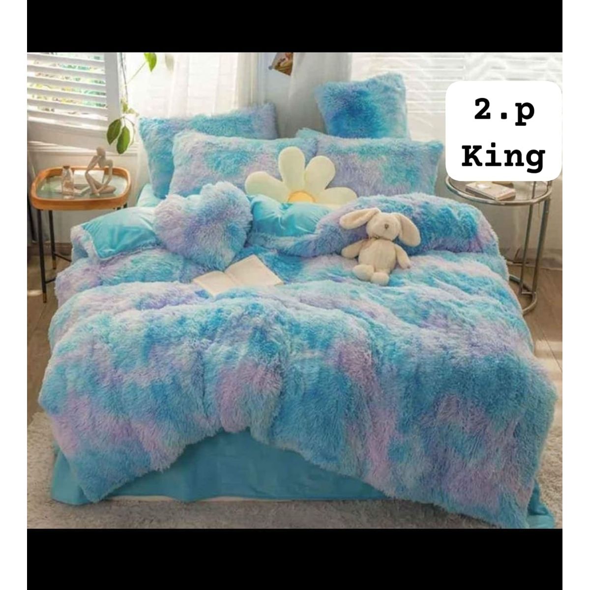 GENERICO - Cobertor  invierno peludo con chiporro 2 plazas