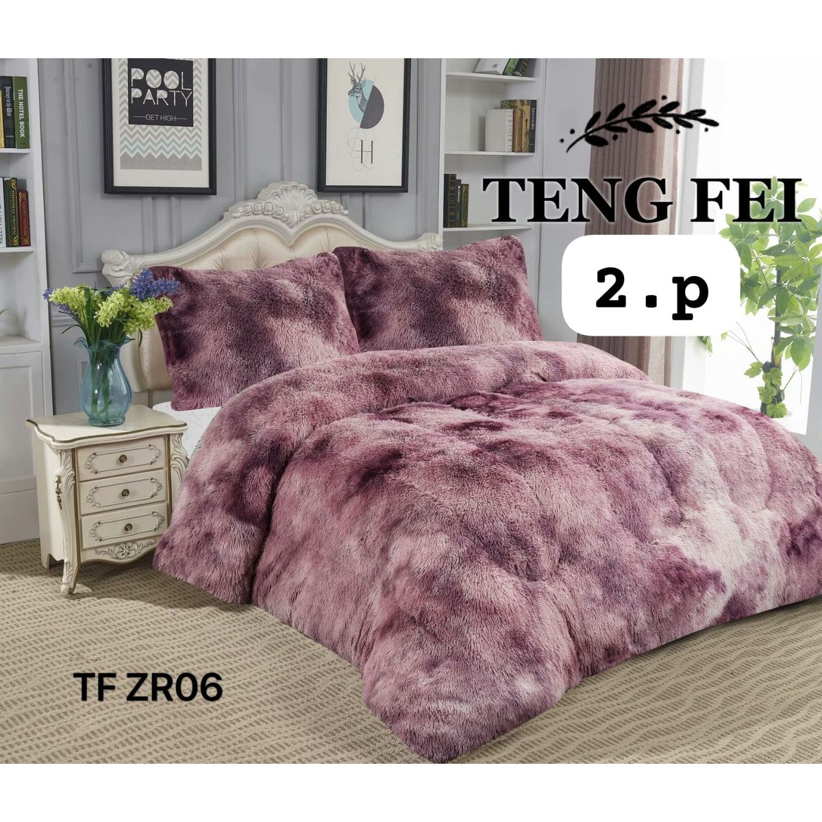 GENERICO - Cobertor  invierno peludo con chiporro 2 plazas