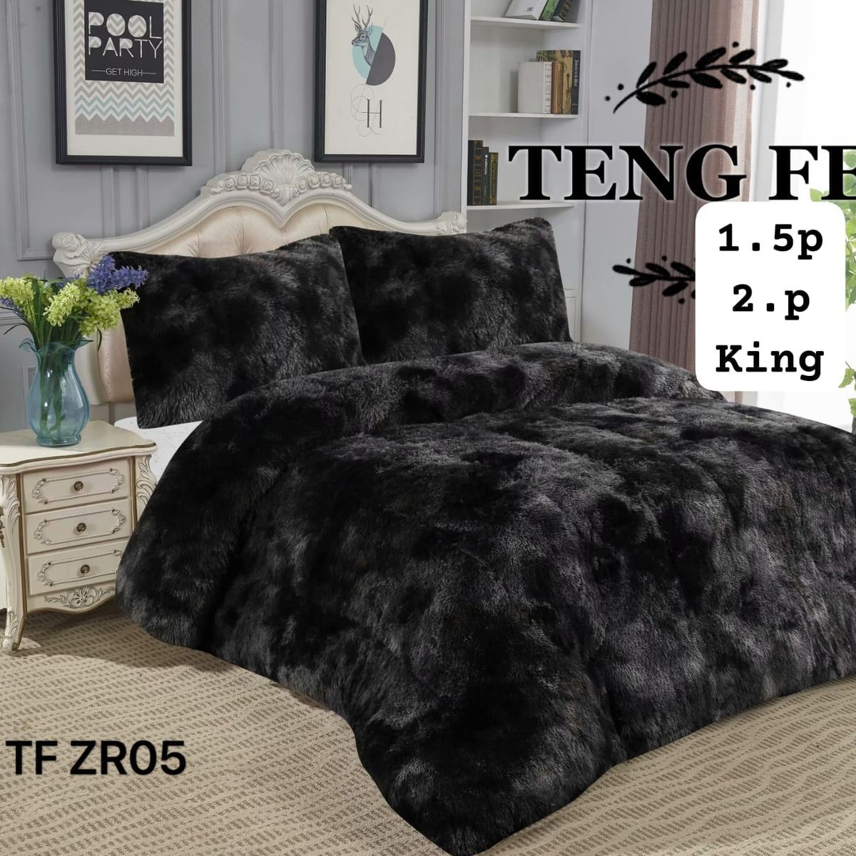 GENERICO - Cobertor  invierno peludo con chiporro 2 plazas