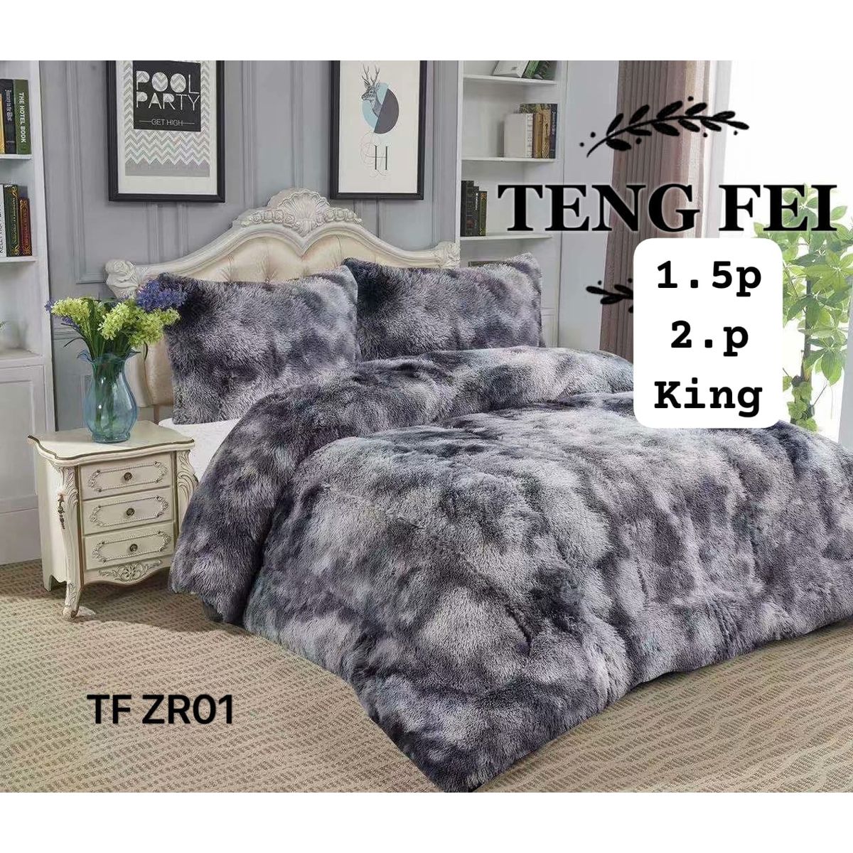 GENERICO - Cobertor  invierno peludo con chiporro 2 plazas