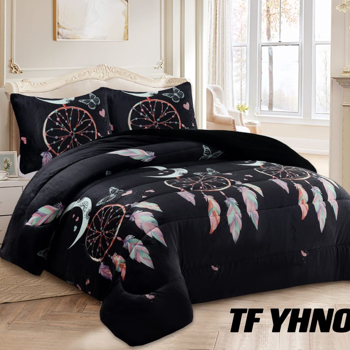 GENERICO - Cobertor  invierno plush  con chiporro 2 plazas estampado