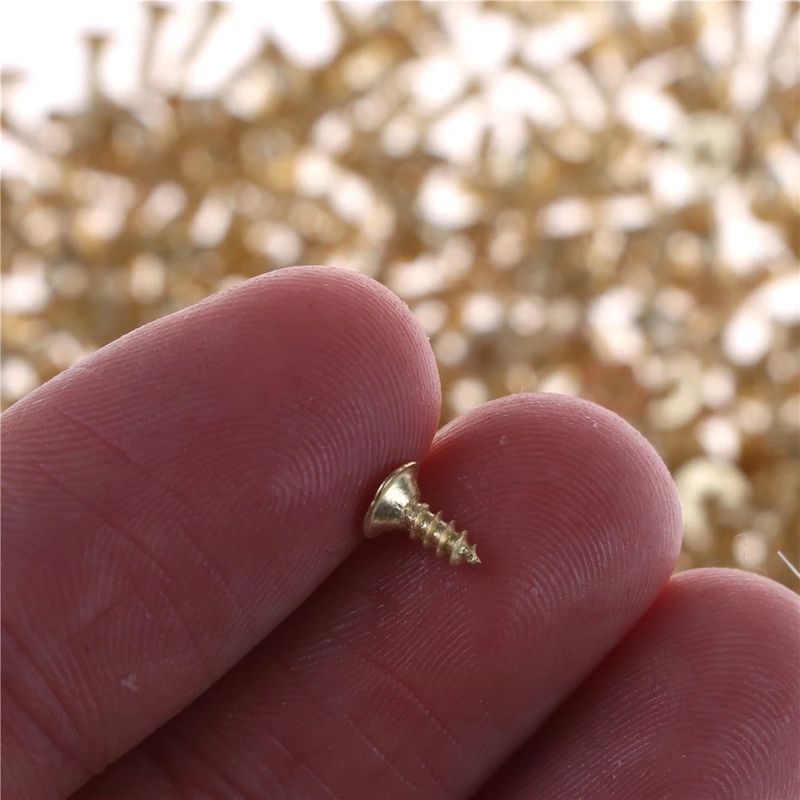 GENERICO - Tornillos Planos Autorroscantes Para Ganchos X 100uds 2x6 Mm