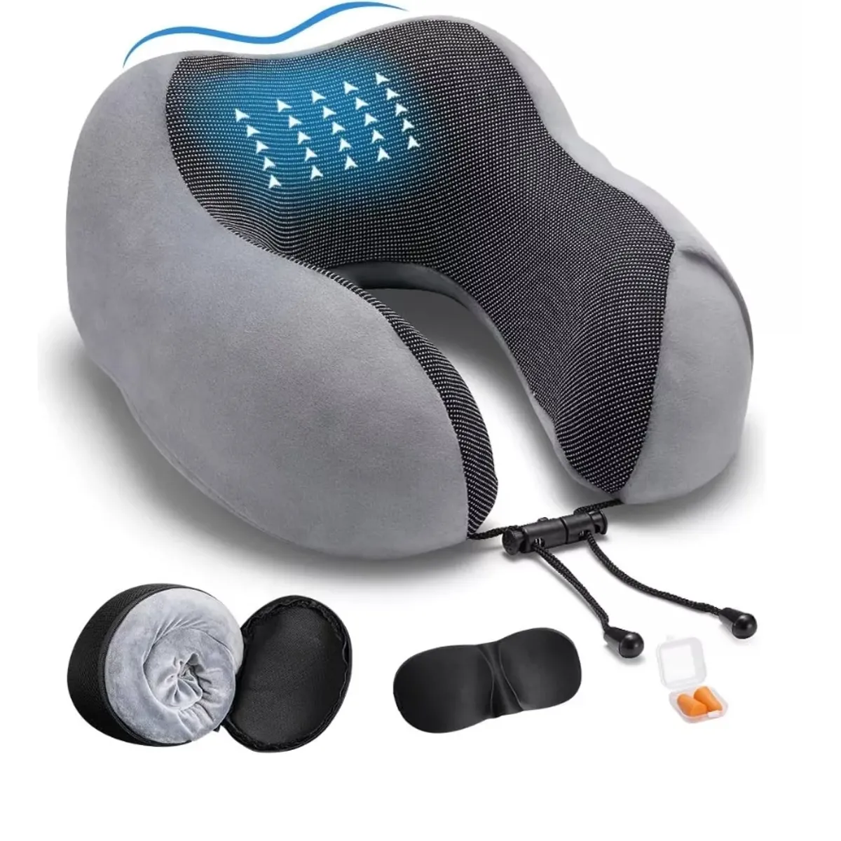 GENERICO - Cojín Para Cuello Cervical Almohada Para Auto Avión Viaje