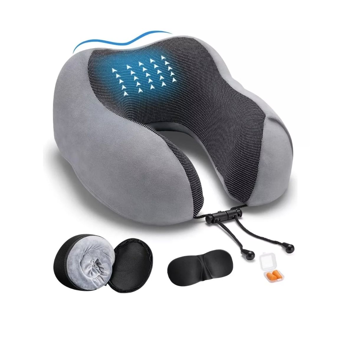 GENERICO - Cojín Para Cuello Cervical Almohada Para Auto Avión Viaje