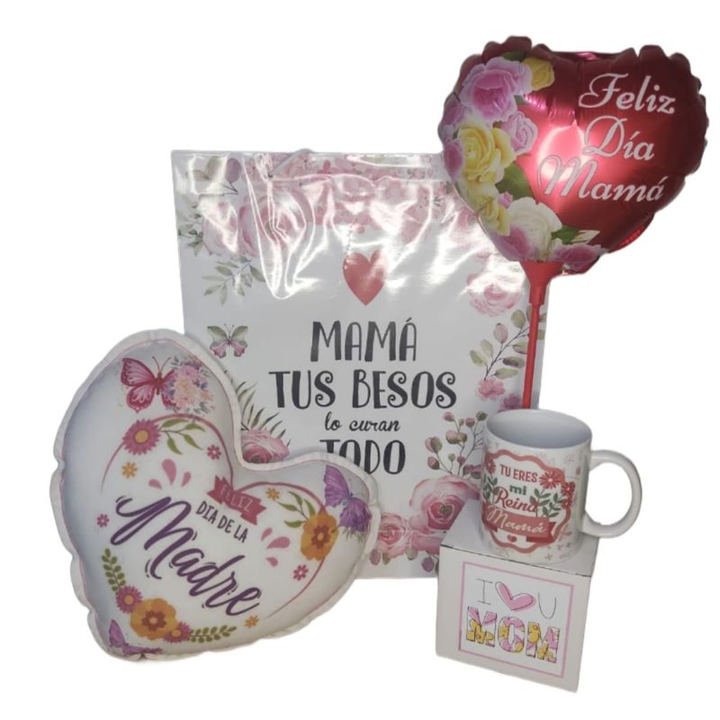 GENERICO - Cojin corazon + taza Dia De la Madre Regalo