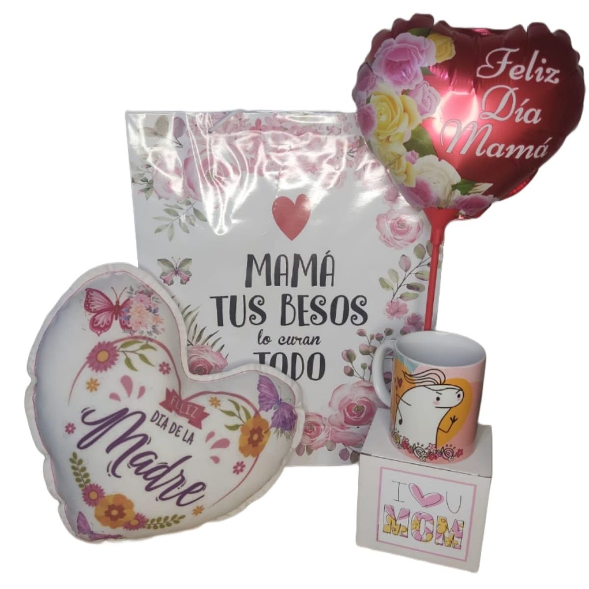 GENERICO - Cojin corazon + taza Dia De la Madre Regalo