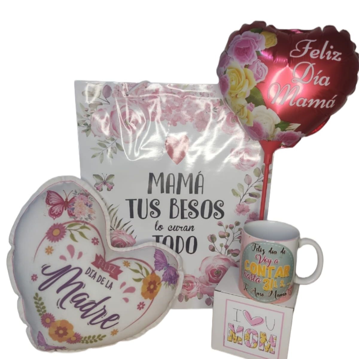 GENERICO - Cojin corazon + taza Dia De la Madre Regalo