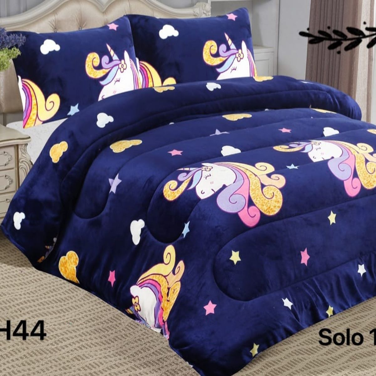 GENERICO - Cobertor  invierno plush con chiporro 1.5p