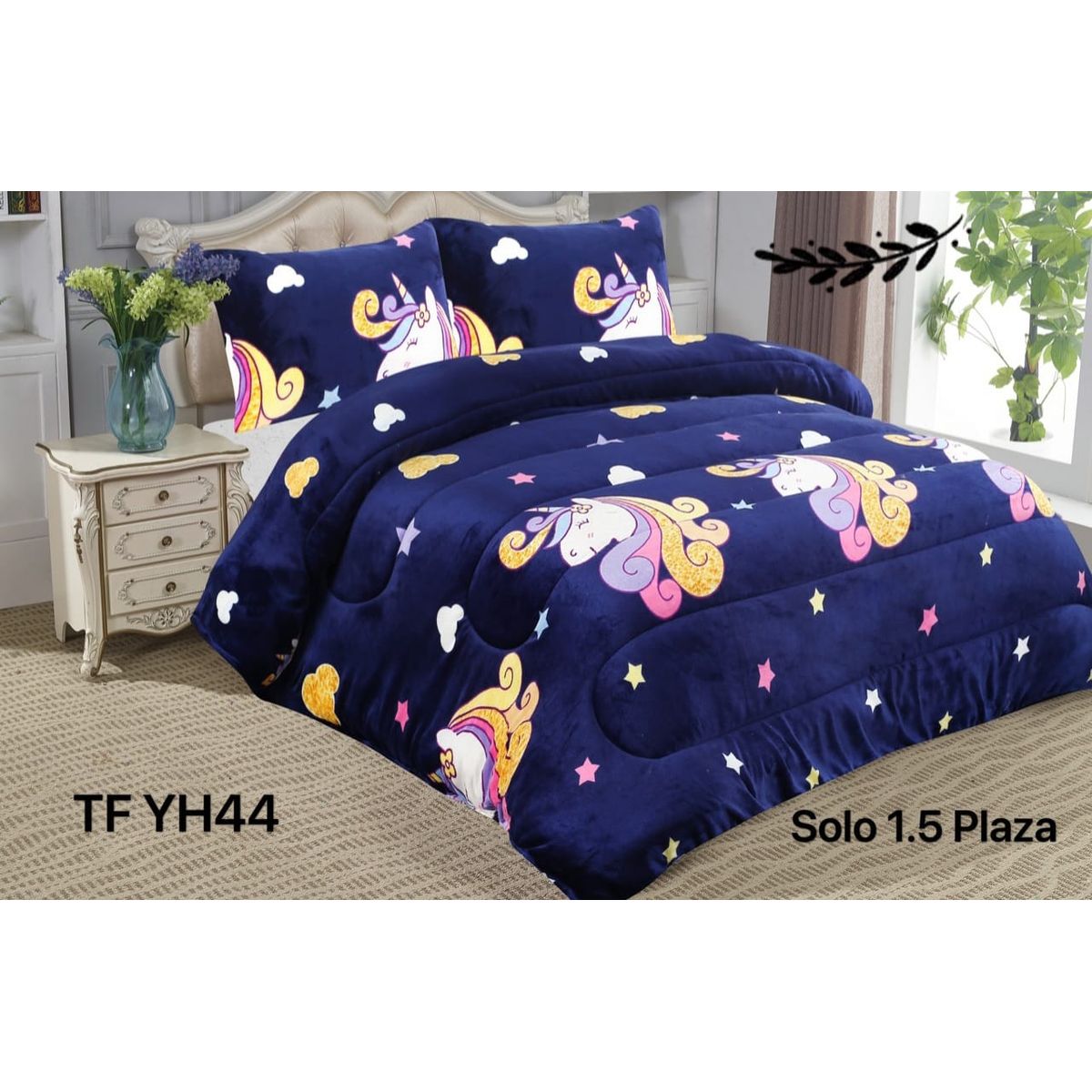 GENERICO - Cobertor  invierno plush con chiporro 1.5p