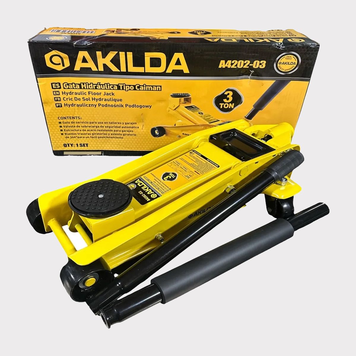 GENERICO - Gata Hidraulica Tipo Caiman 3 Toneladas