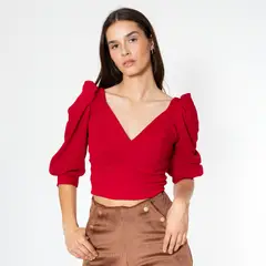 NATALIA SEGUEL - Polera Margaret Rojo