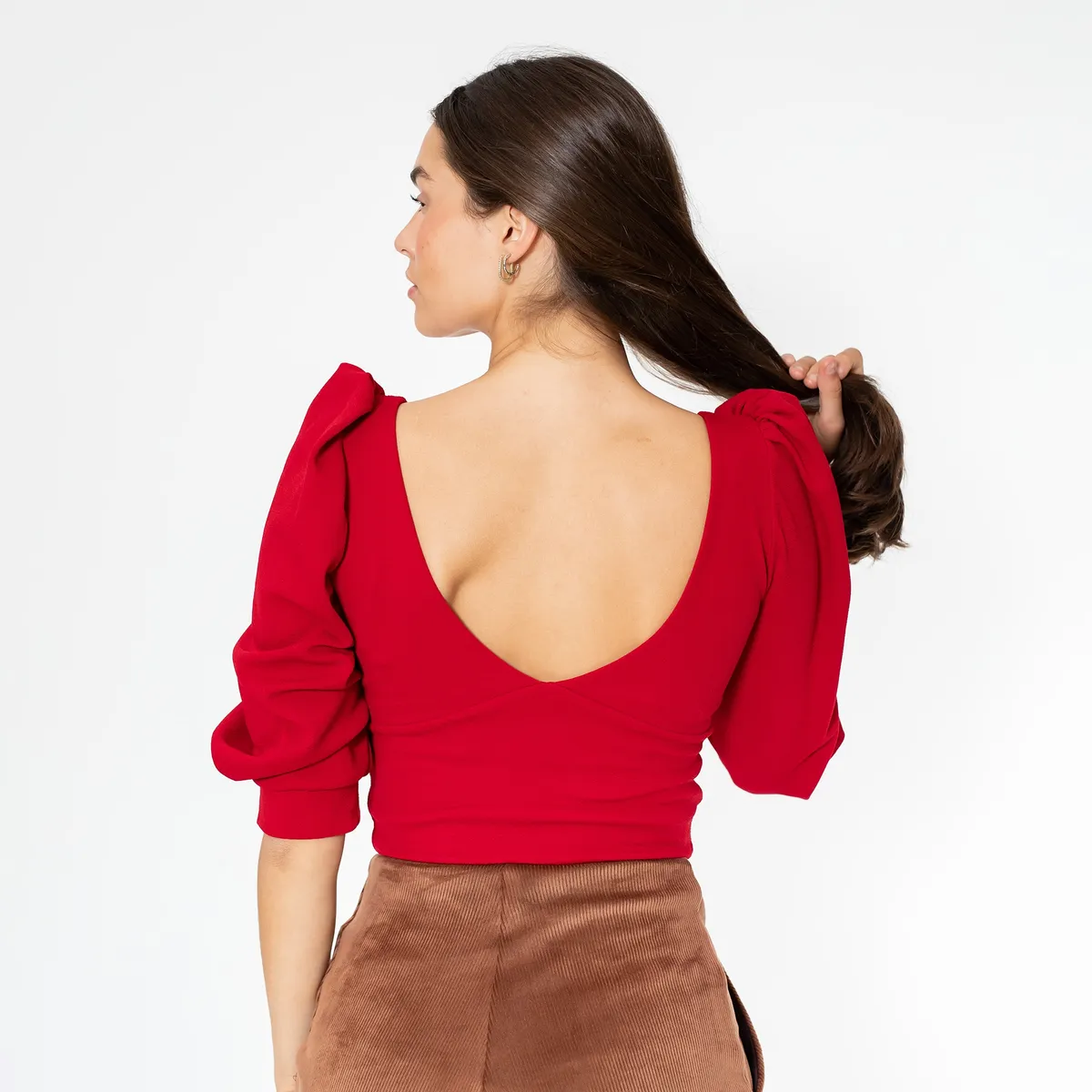 NATALIA SEGUEL - Polera Margaret Rojo Natalia Seguel