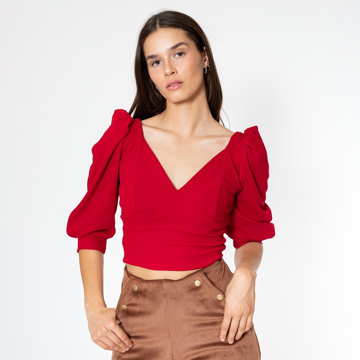 NATALIA SEGUEL - Polera Margaret Rojo Natalia Seguel