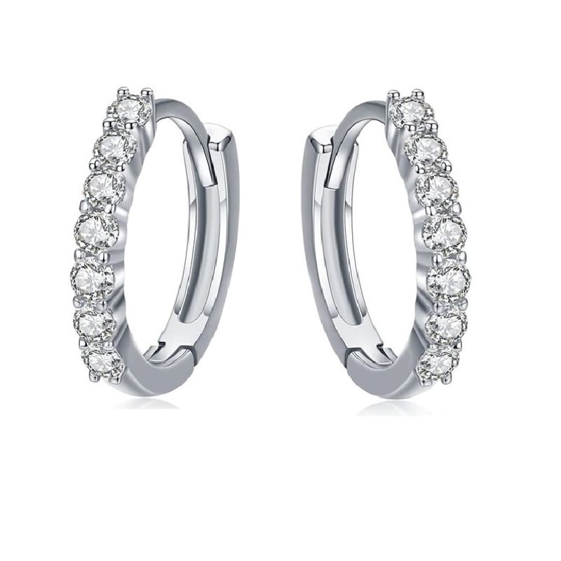 LA GARZA - Aros Plata Mujer Argolla  Circones