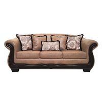 Sofá Con Resorte Estructural 4 Cuerpos Búfalo Envejecido