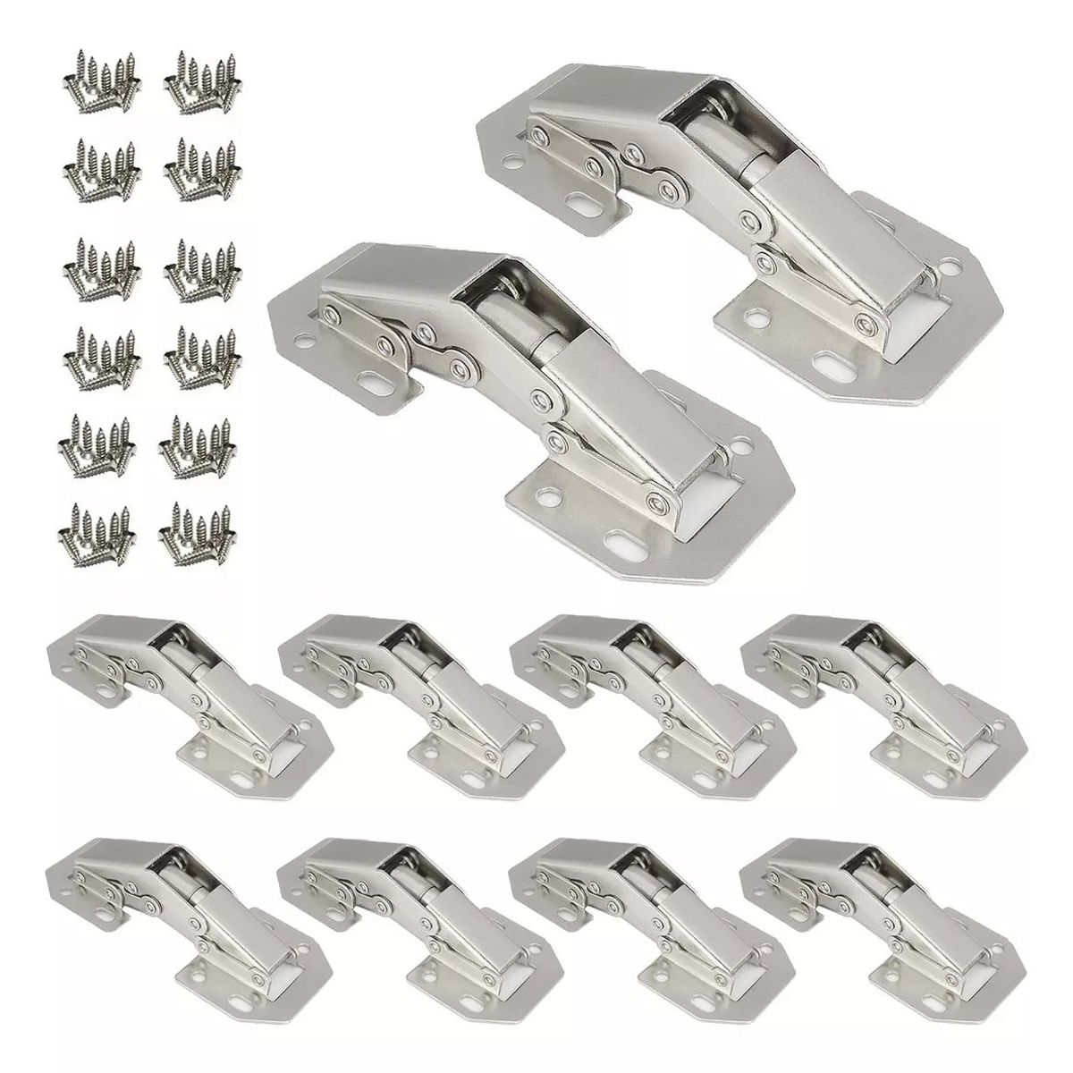 KUANGYE - Set 10 Bisagras Bidimensional Oculta 90 Grados