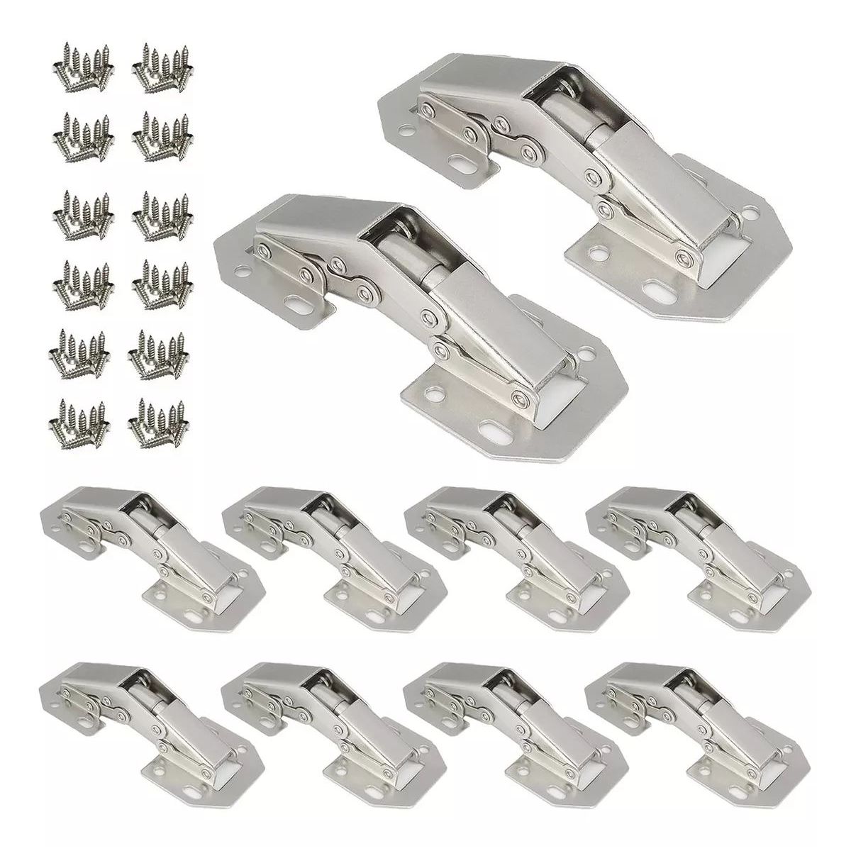 KUANGYE - Set 10 Bisagras Bidimensional Oculta 90 Grados