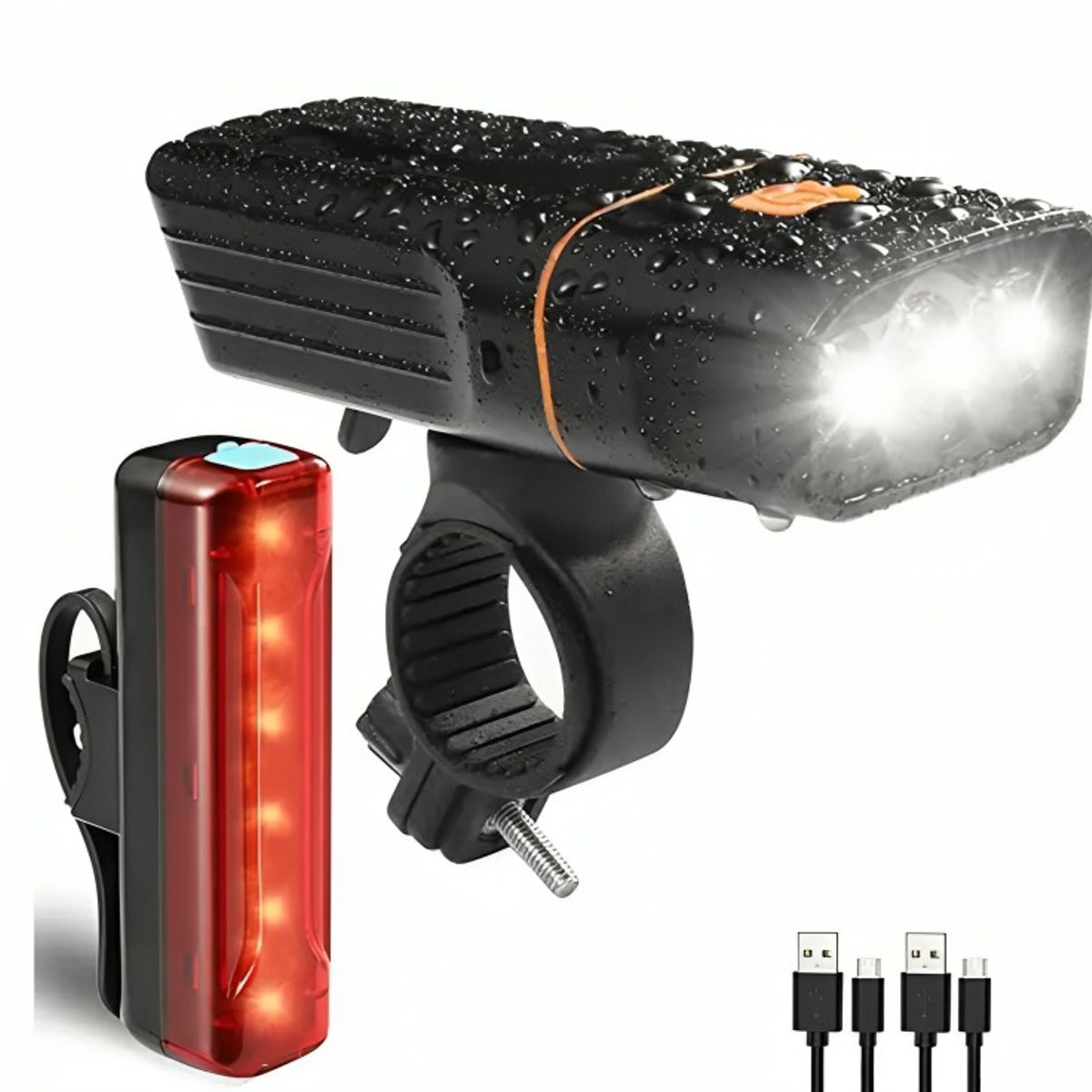 OEM - Linterna Led Bicicleta Delantera Y Trasera Usb Recargable