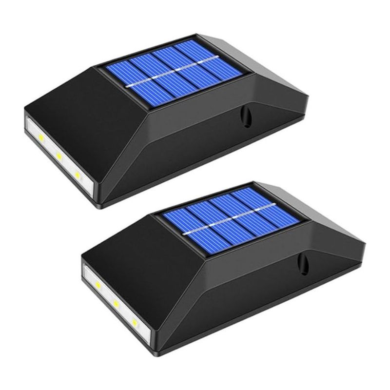 GENERICO - Aplique X2 Luz Led Solar De Pared Decorativa Exterior