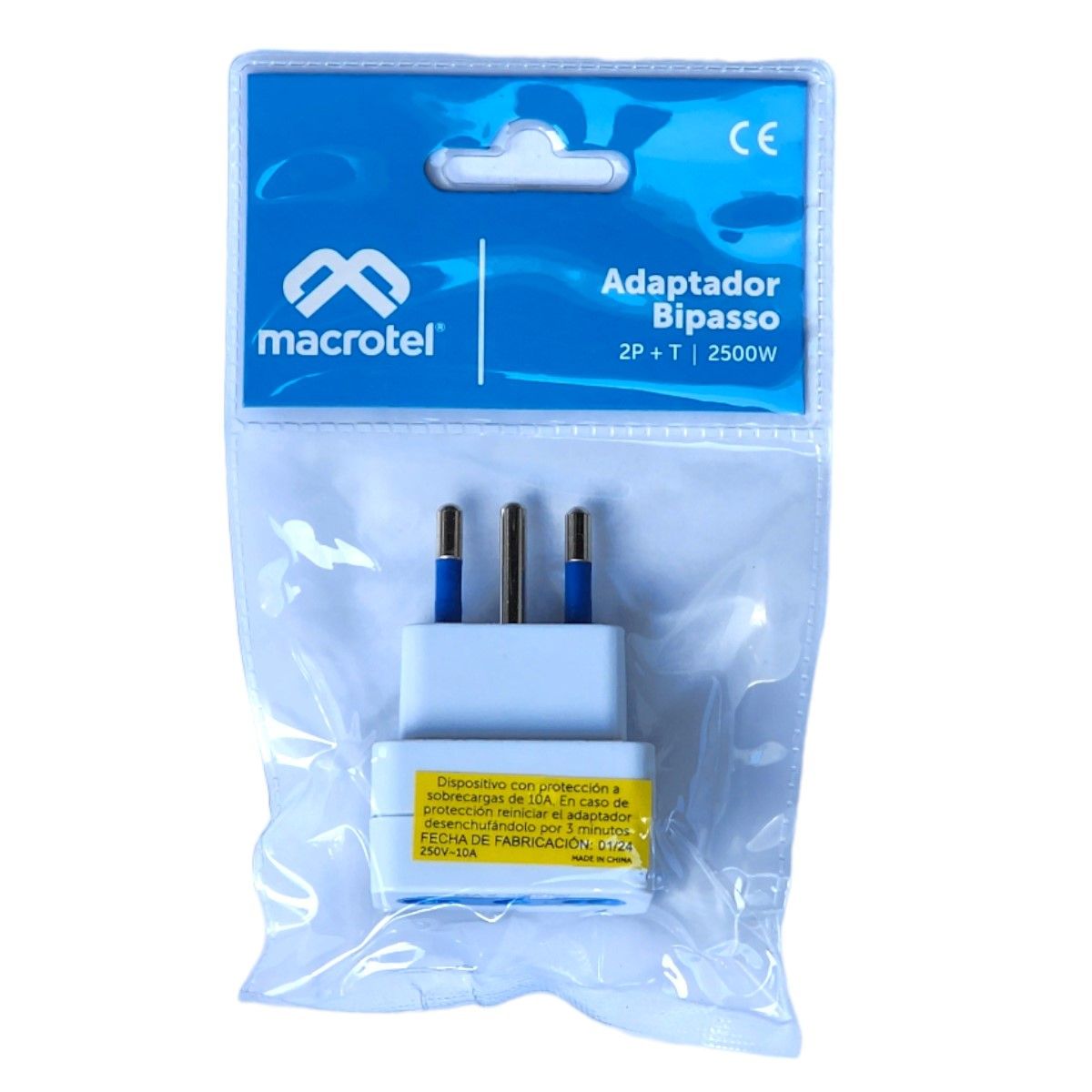 MACROTEL - Enchufe Adaptador Bipaso Macrotel 1016 2500w