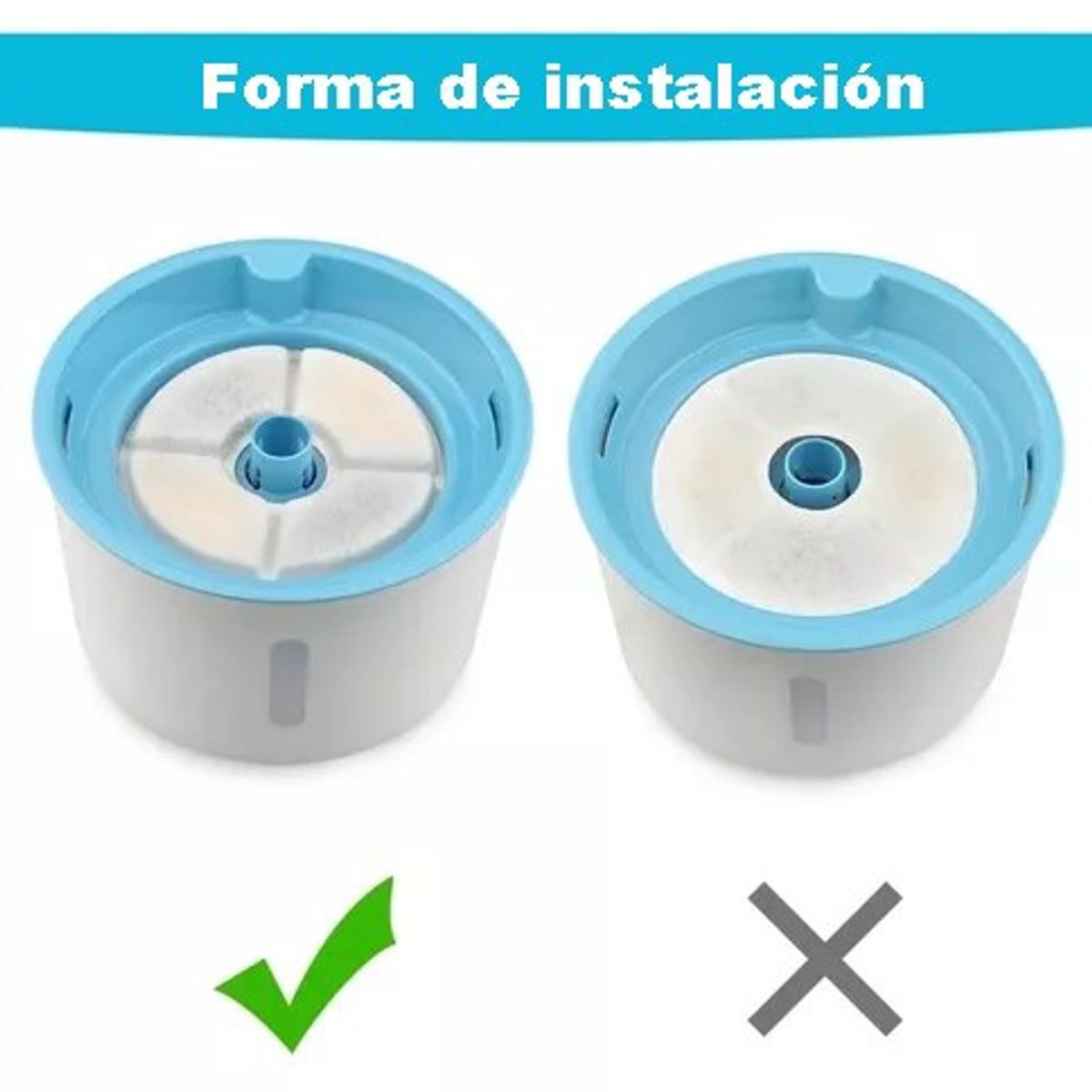 GENERICO - Filtro para bebedero PACK 4 UNIDADES