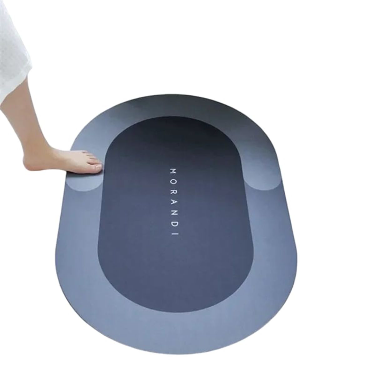 GENERICO - Tapete Baño Alfombra Antidesliz Absorbente Ovalado Hogar.