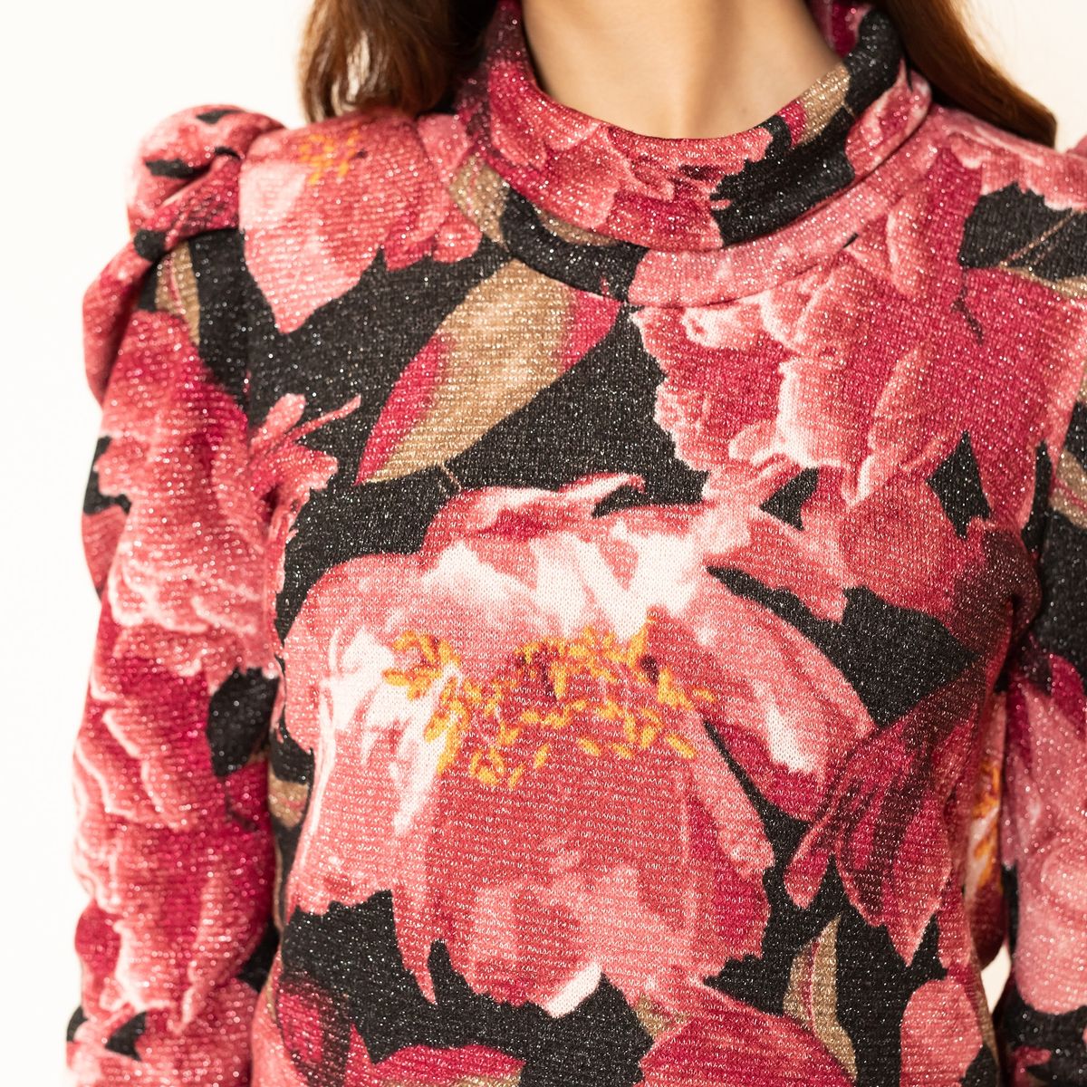 NATALIA SEGUEL - Vestido Olivia Flores Magenta Natalia Seguel