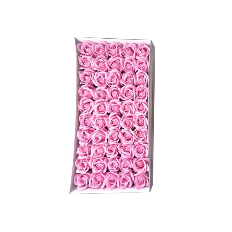 GENERICO - Pack 50 Unid Rosas De Jabón Para Decoraciones Rosado