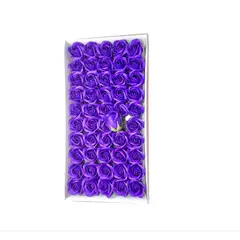 GENERICO - Pack 50 Unid Rosas De Jabón Para Decoraciones Morado