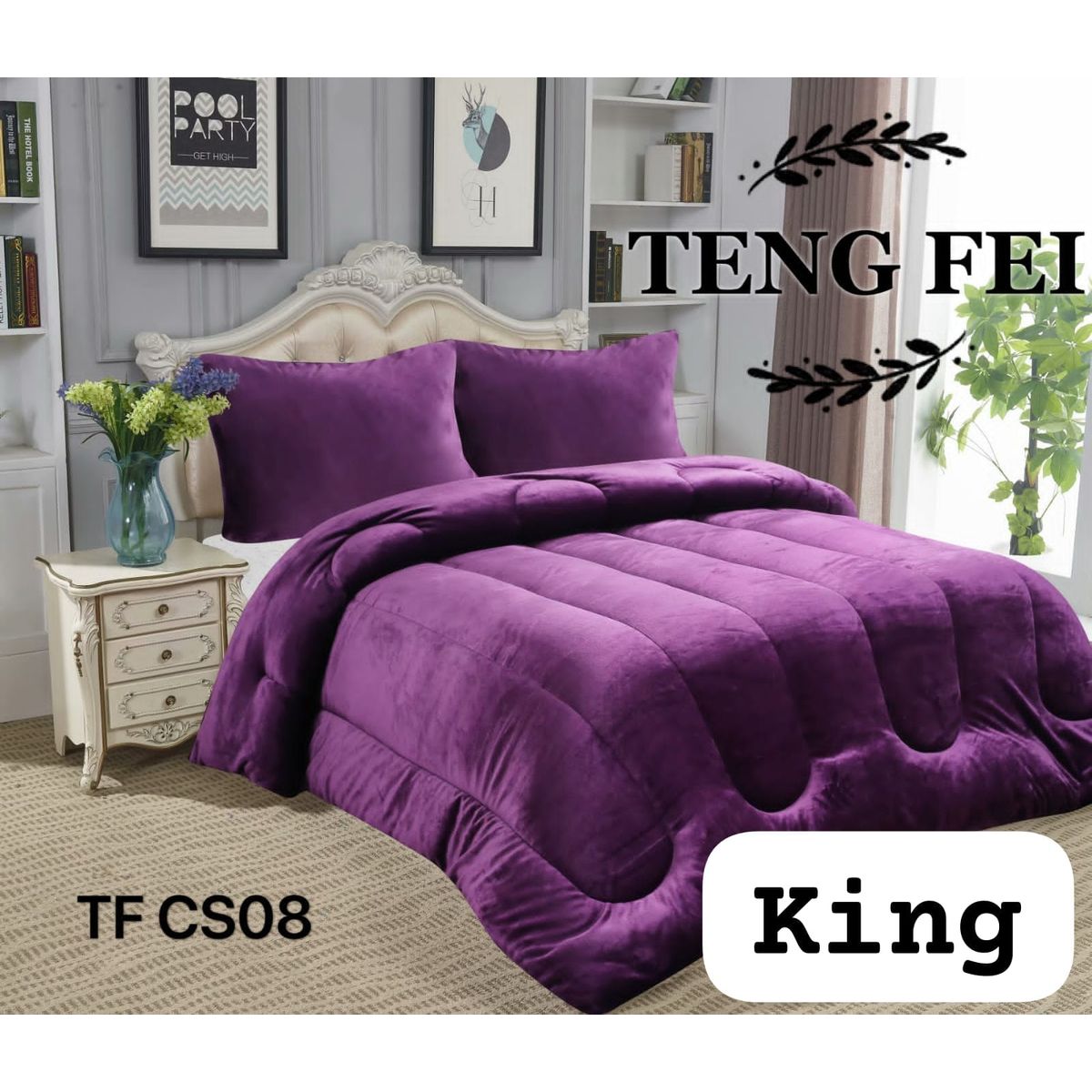 GENERICO - Cobertor  invierno plush polar con chiporro king