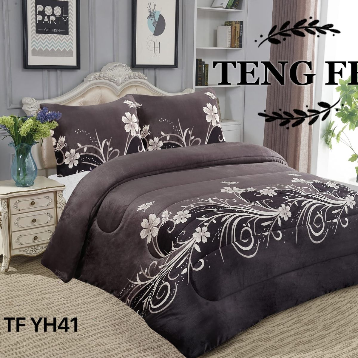 GENERICO - Cobertor  invierno plush  polar con chiporro 2plazas estampado