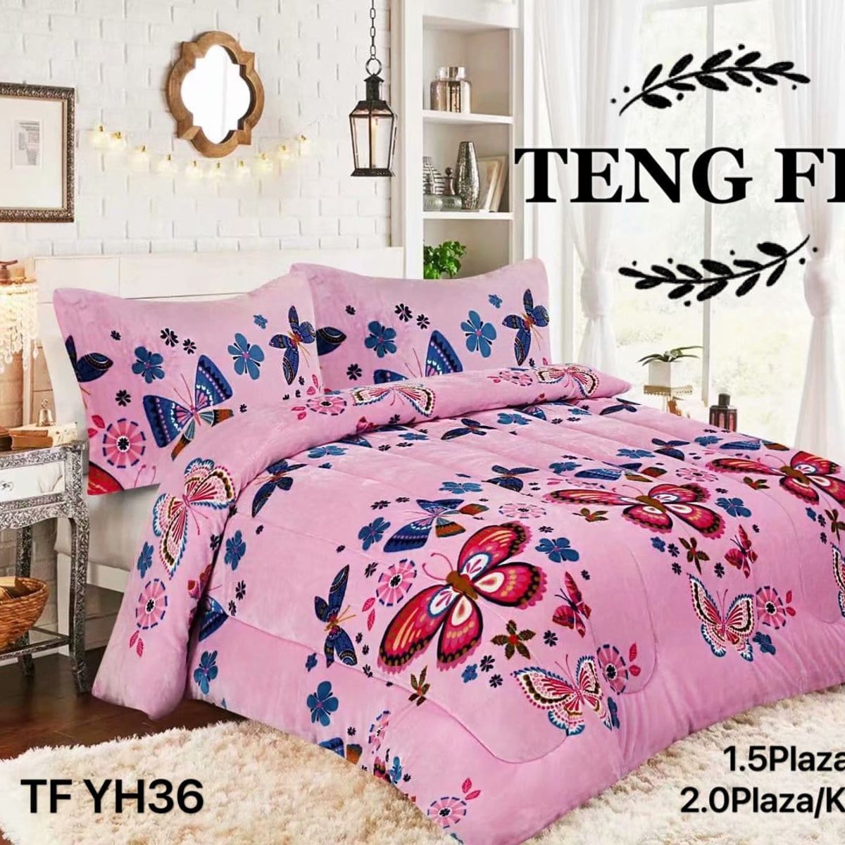 GENERICO - Cobertor  invierno plush  polar con chiporro 2plazas estampado