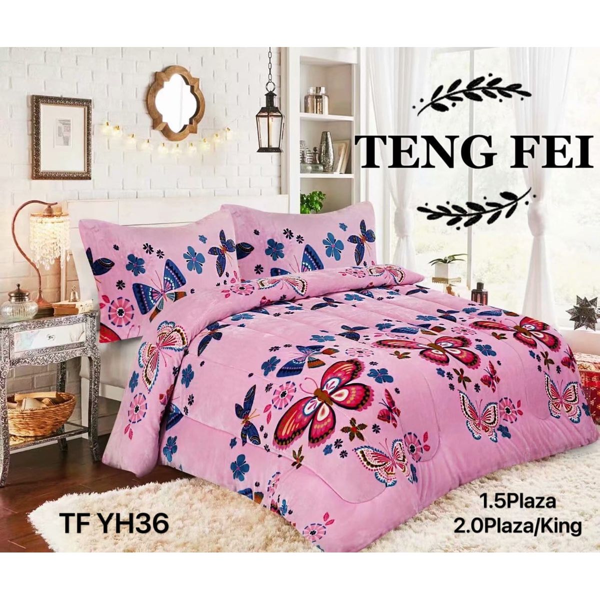 GENERICO - Cobertor  invierno plush  polar con chiporro 2plazas estampado