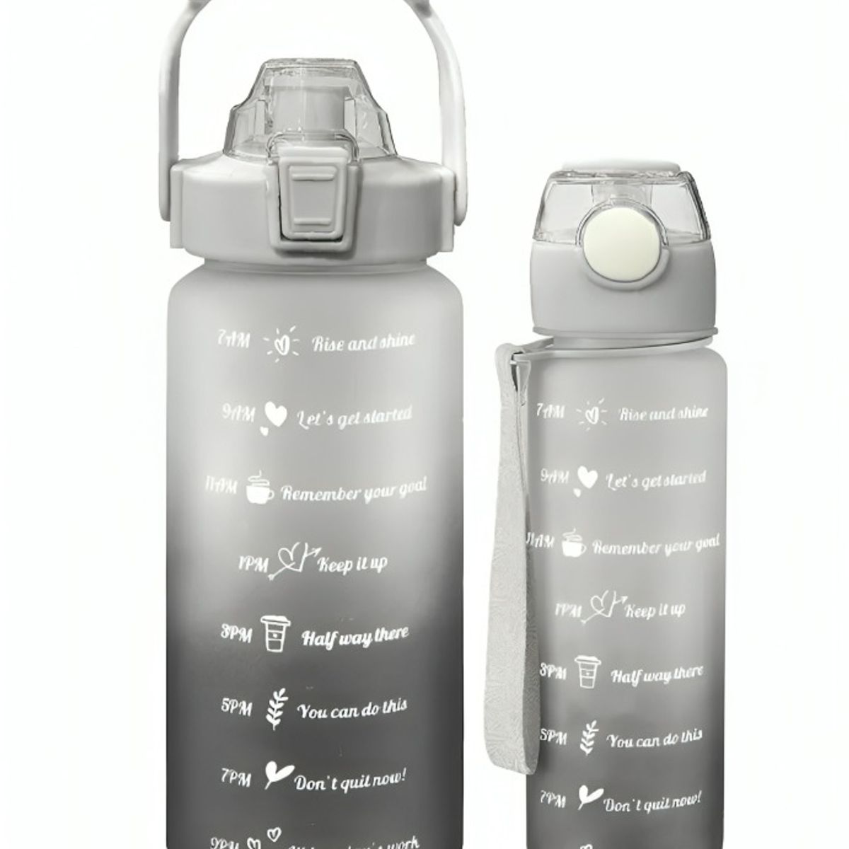 OEM - Pack 2 Botellas Agua Motivacionales De 2 Litros Y 900 Ml