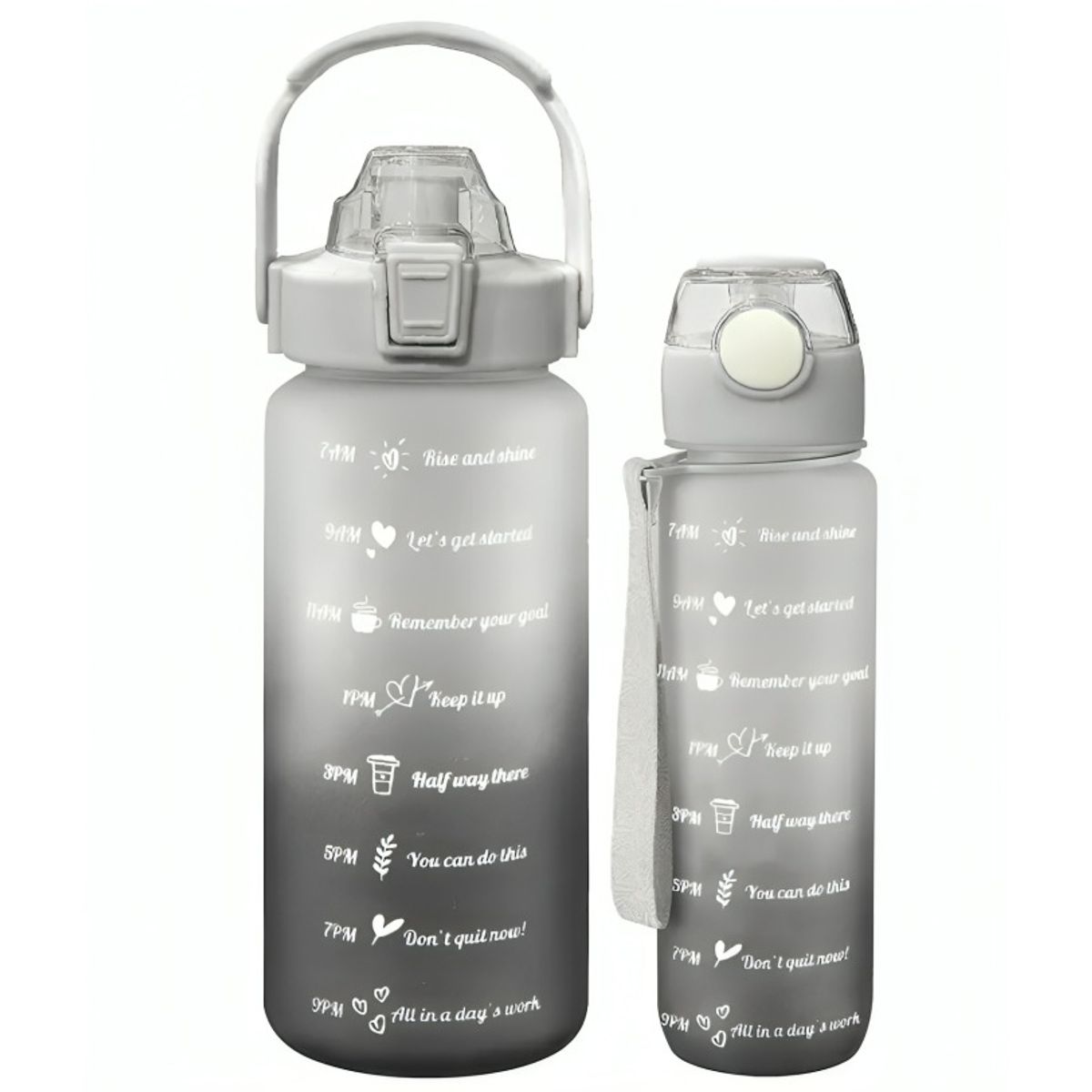 OEM - Pack 2 Botellas Agua Motivacionales De 2 Litros Y 900 Ml