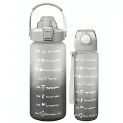 OEM - Pack 2 Botellas Agua Motivacionales De 2 Litros Y 900 Ml