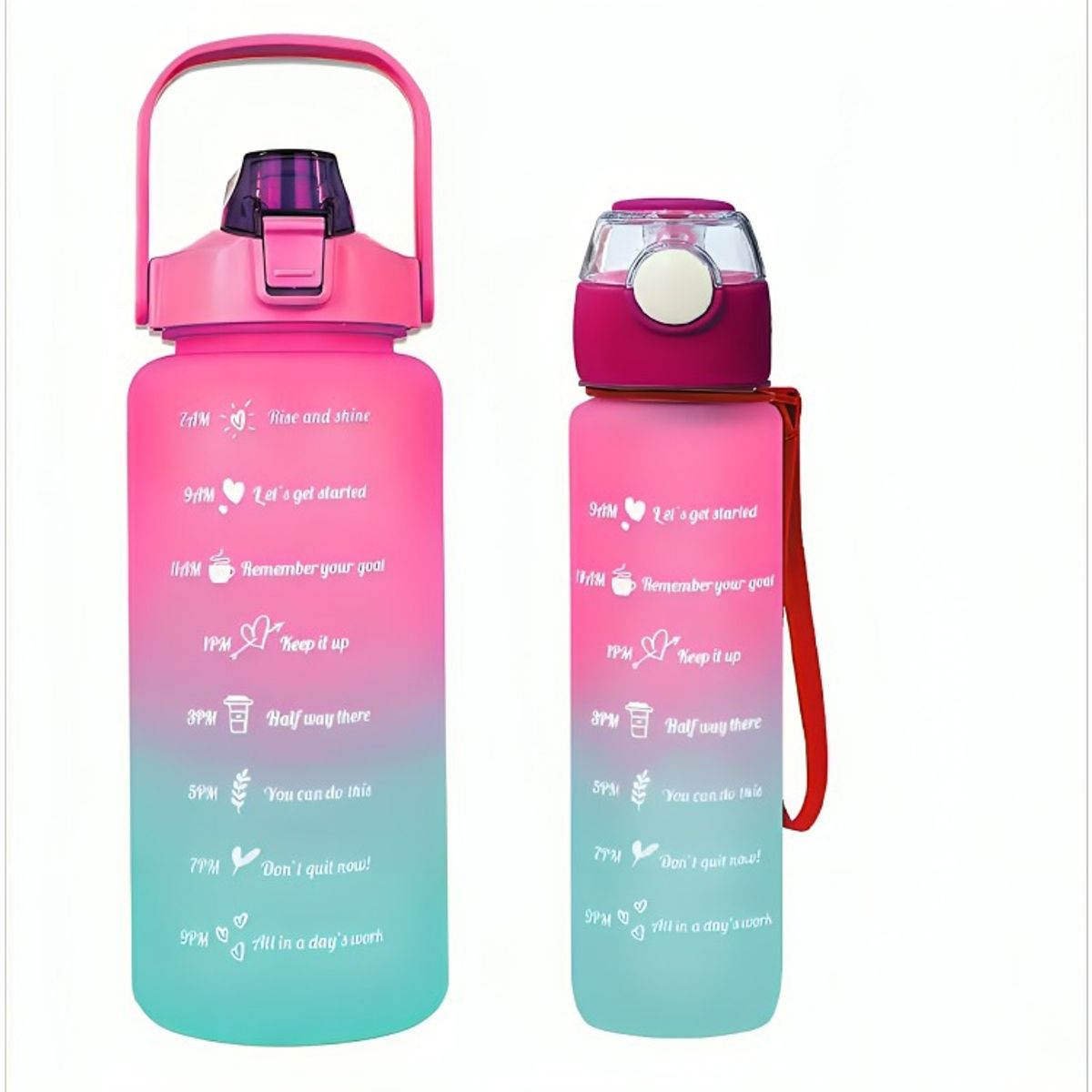 OEM - Pack 2 Botellas Agua Motivacionales De 2 Litros Y 900 Ml