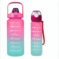 OEM - Pack 2 Botellas Agua Motivacionales De 2 Litros Y 900 Ml