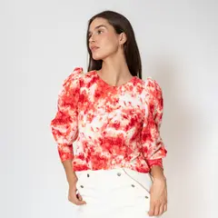 NATALIA SEGUEL - Polera Abril Tiedye Coral Natalia Seguel_.
