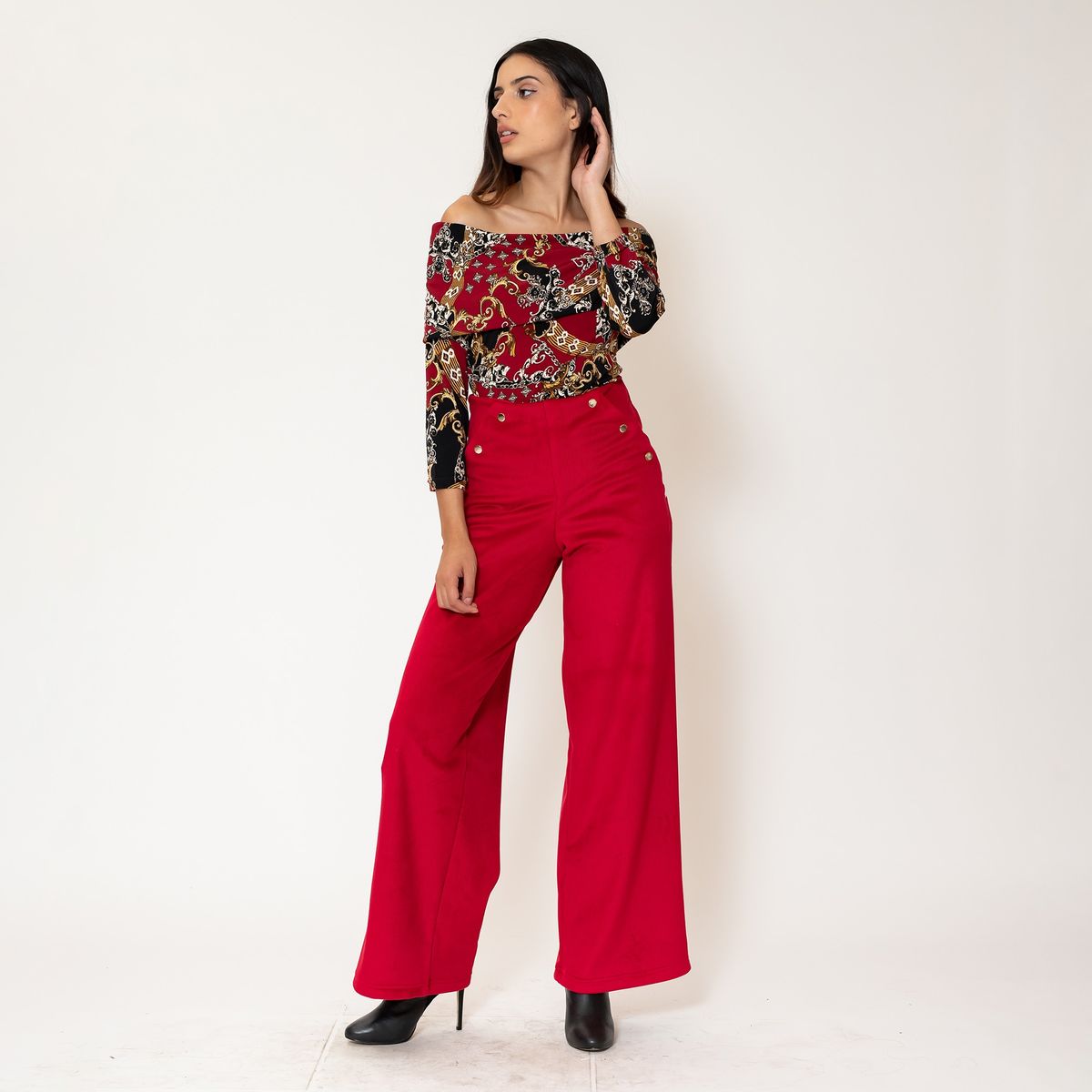 NATALIA SEGUEL - Polera Ester Burdeo Cadenas Natalia Seguel